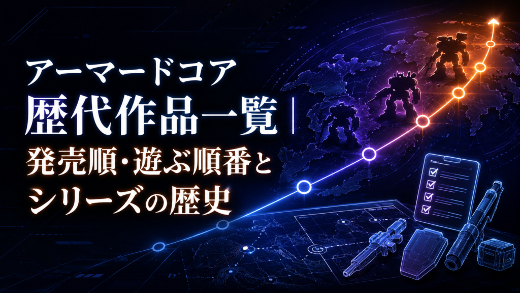 アーマードコア歴代作品一覧｜発売順・遊ぶ順番とシリーズの歴史 アイキャッチ
