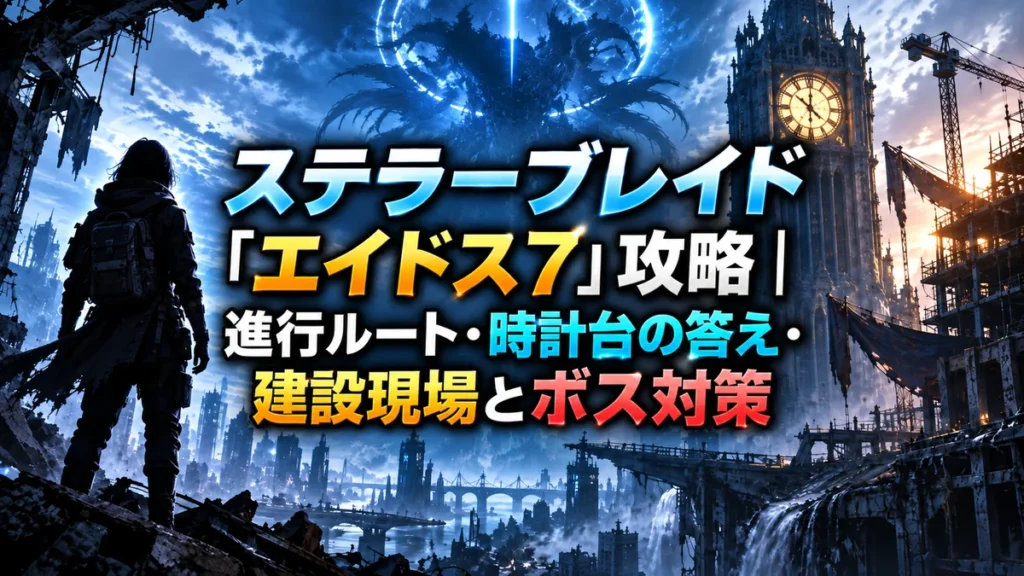 ステラーブレイド「エイドス7」攻略｜進行ルート・時計台の答え・建設現場とボス対策