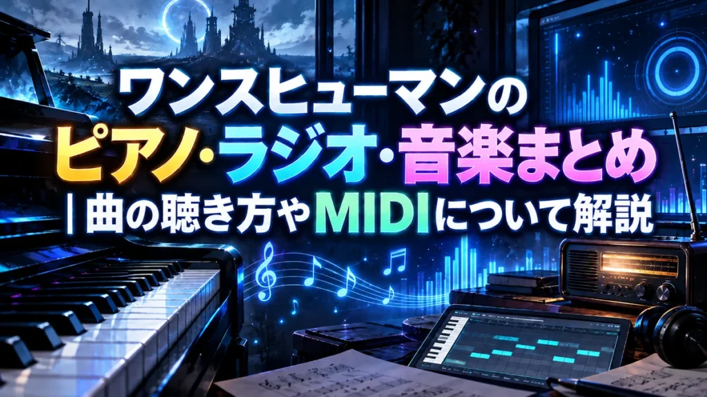 ワンスヒューマンのピアノ・ラジオ・音楽まとめ|曲の聴き方やMIDIについて解説
