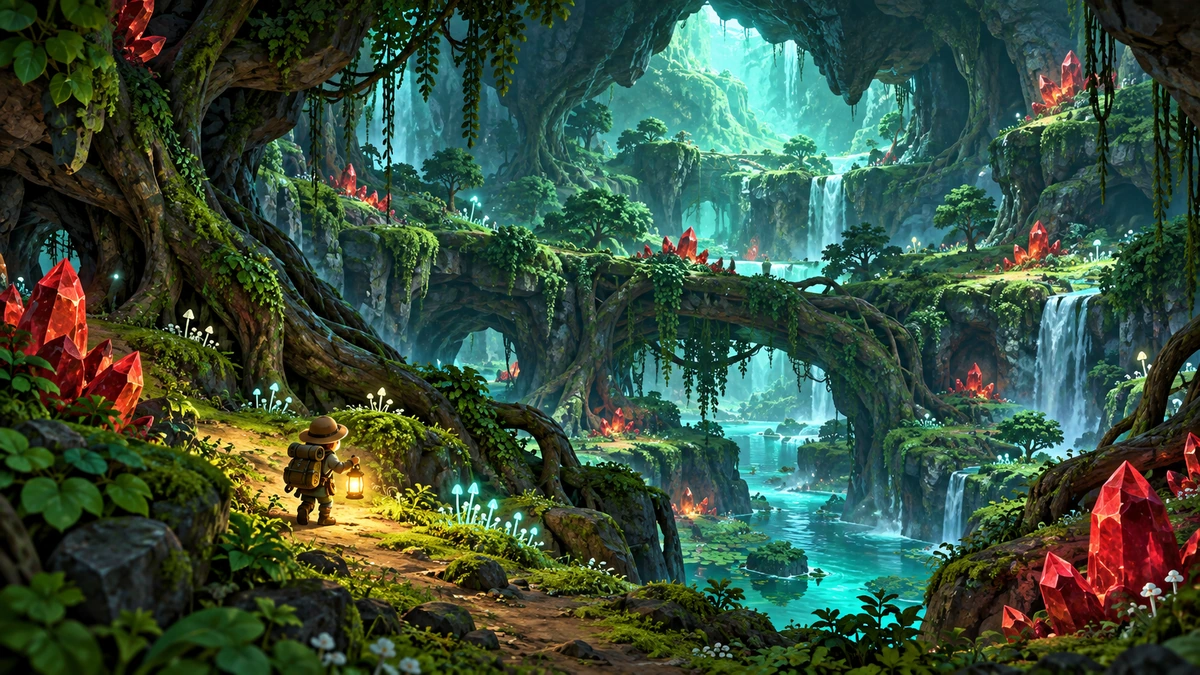 アゼオスの原生地域を描いたAI概念図