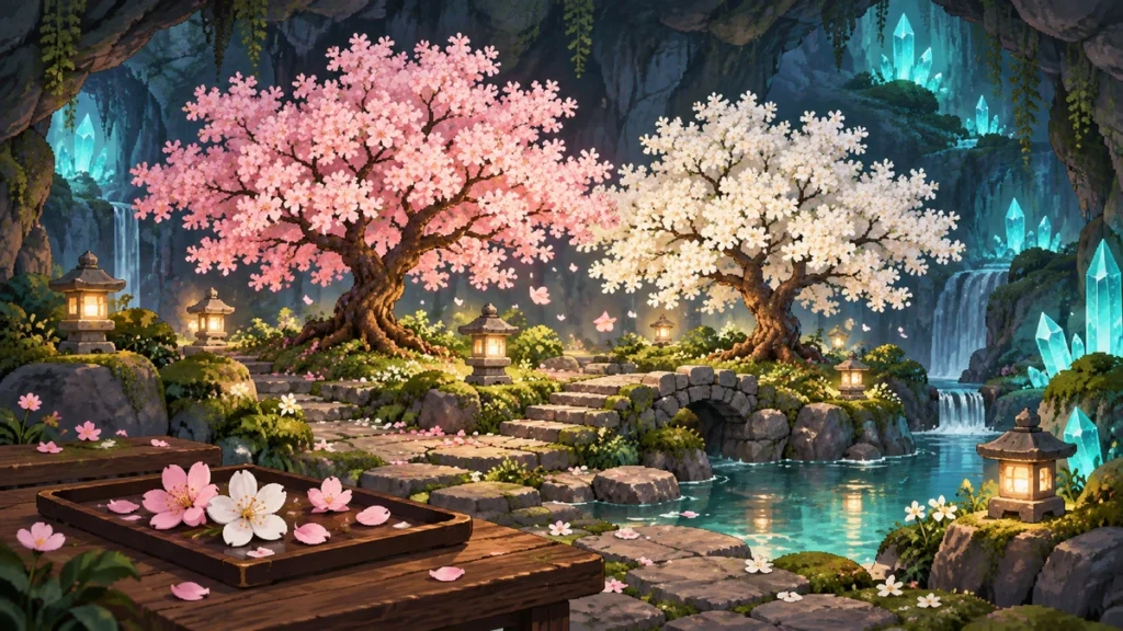 桜を描いたAI概念図