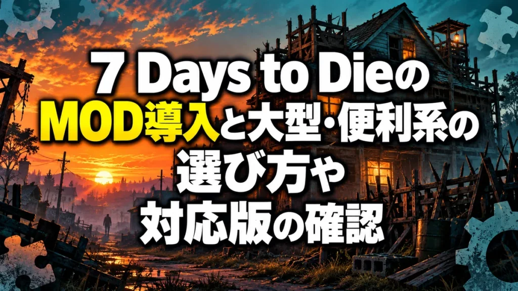 7 Days to DieのMOD導入と大型・便利系の選び方や対応版の確認 アイキャッチ