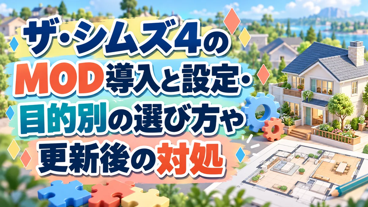 ザ・シムズ4のMOD導入と設定・目的別の選び方や更新後の対処 アイキャッチ
