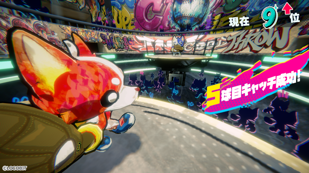 PROJECT CATCH(仮称)のキャッチ競技を描いたロコビット公式ゲーム画面